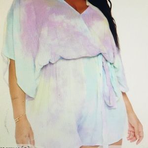 Fashion Nova Love Me Some Tie Dye Romper